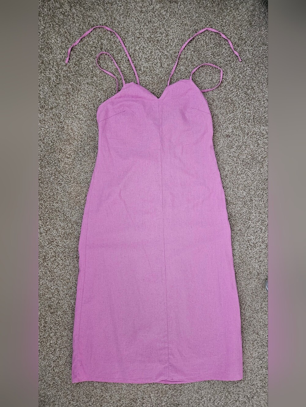 Universal Thread Hot Pink Tie-Strap Midi Dress